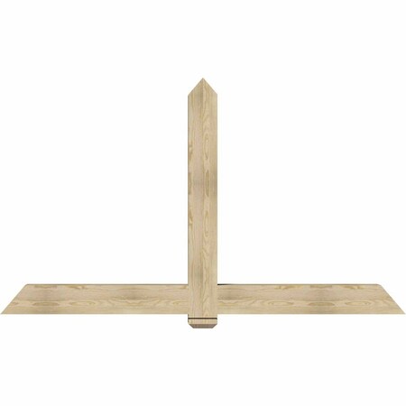 Ekena Millwork Eugene Rough Sawn Timber Gable Bracket, Douglas Fir, 84"W x 49"H x 6"D x 6"F, 14/12 Pitch GBW084X49X0606EUG00RDF